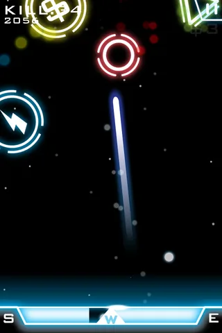 FingerLaser in 2012: a single laser beam on a black background