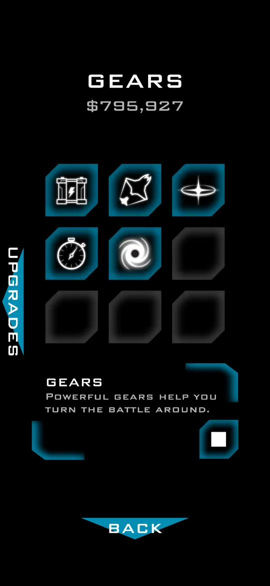 The Gears screen